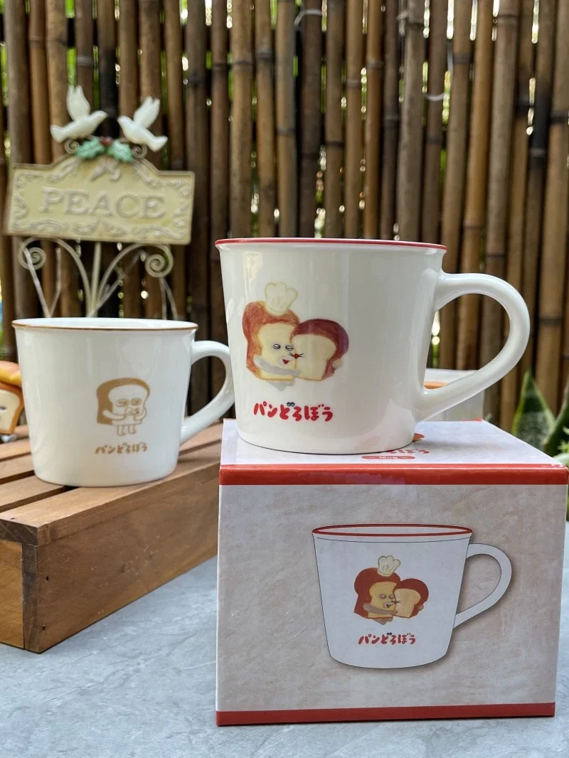 Ceramic Bread Thief Mug Quirky Picture Book Design Breakfast Milk Coffee Cup Original Box Soft Cute Healing Style Chinese Made
