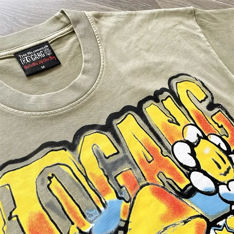 

Glo Gang Boyz Casual T-Shirts Men Women 1:1 Best Quality Cartoon Print Oversized T Shirt