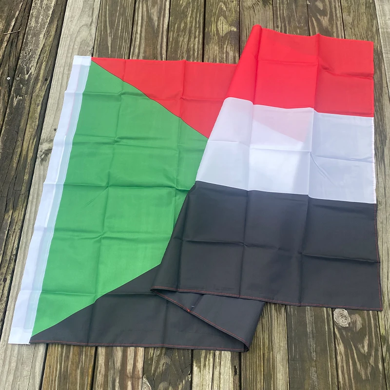 Eoodlove Flagge Sudan Flagge 90x150cm Polyester faser Innen und Außen 3 x5ft Sudan hängende dekorative Flagge