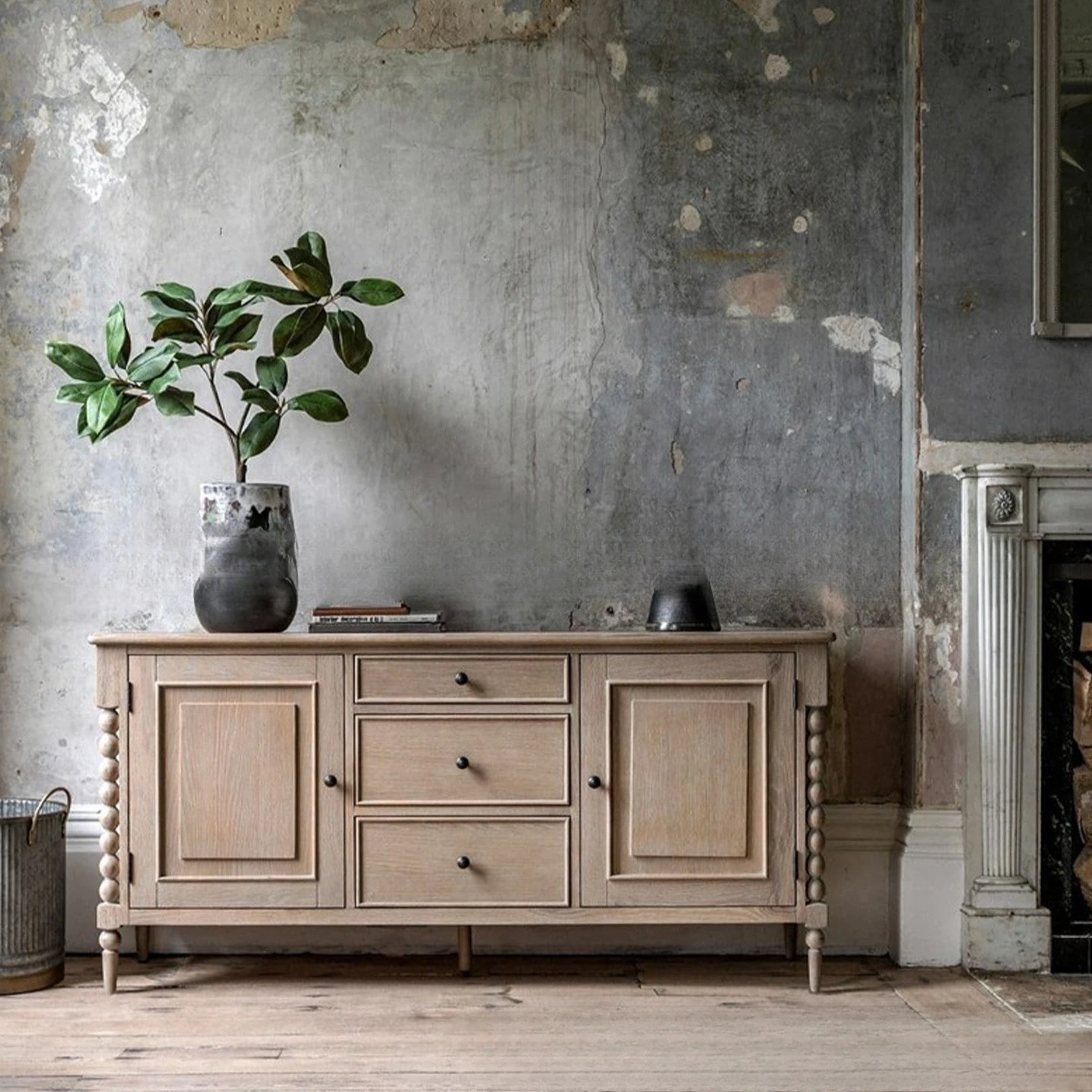 Ash wood three buckets seven bucket cabinets retro wall dining side cabinets old living room lockers porch cabinets