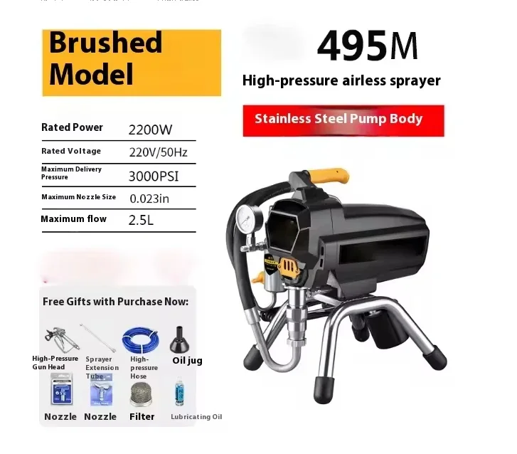 Wholesale Electric High-pressure Airless Spray Machine Latex Paint  Multifunctional Plunger Coating Painting