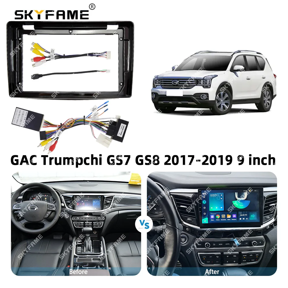 Adapter Ramki Radia Samochodowego SKYFAME, Dekoder Canbus, Panel Montażowy Radio Android do GAC Trumpchi GS7 GS8