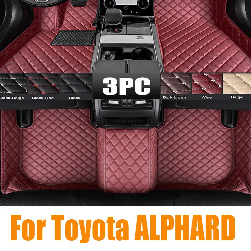 for Toyota ALPHARD Vellfire 30 Series AH30 Car Floor Mats Foot Pads Non-Slip Front Rear Door Pedal Carpets Protect Accessories