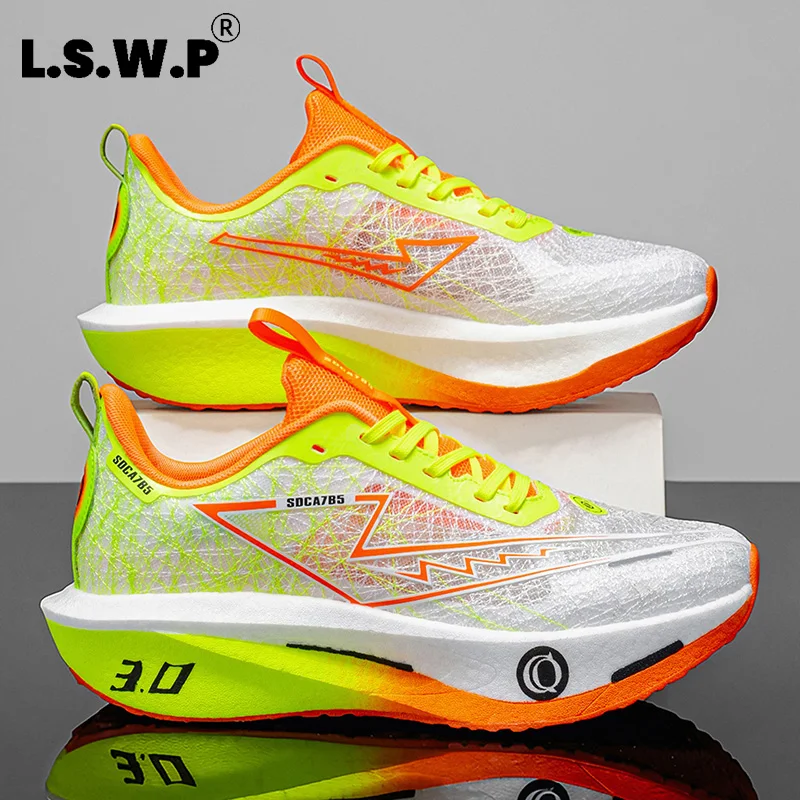Men's Running Shoes, Casual Air-Cushioned Sneakers, Comfortable Design, Breathable Mesh, Autumn and Winter Sports Shoes, Lace-Up Closure, Suitable for Outdoor Running, Walking, and Casual Wear