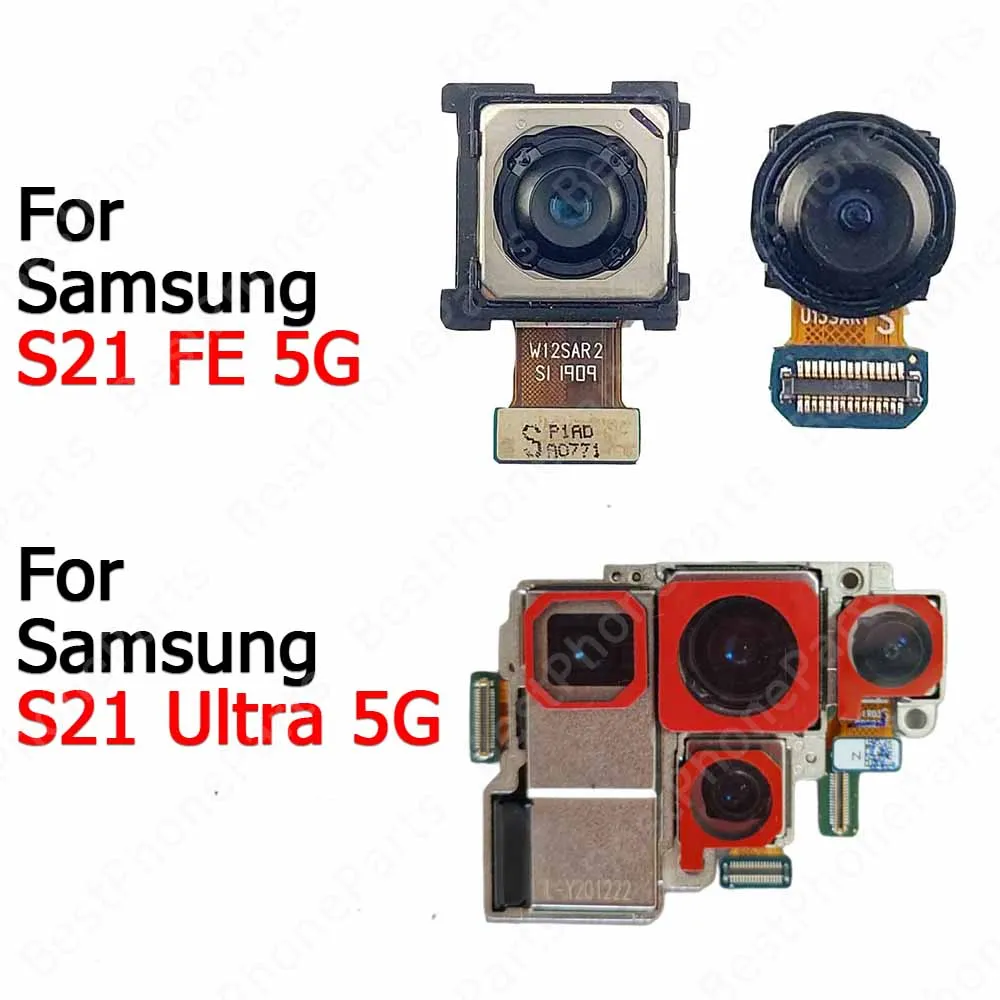 Rear Back Camera For Samsung Galaxy S21 FE S21FE S21 Ultra 5G G990 G998 Camera Module Backside Flex Replacement Spare Parts