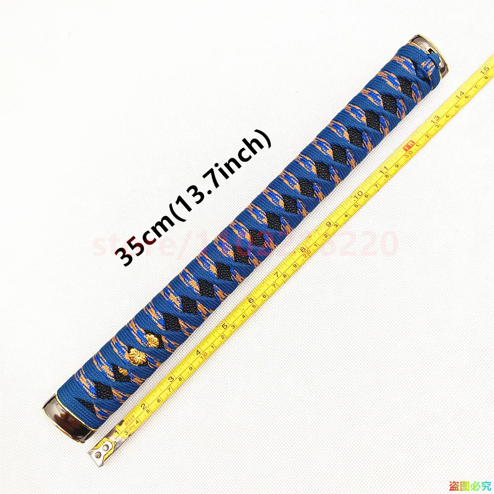 Unique 35cm Tsuka Two Tone Handle Hilt Alloy Fuchi Kashira Menuki For Real Japanese Japan Samurai Katana Sword Fittings