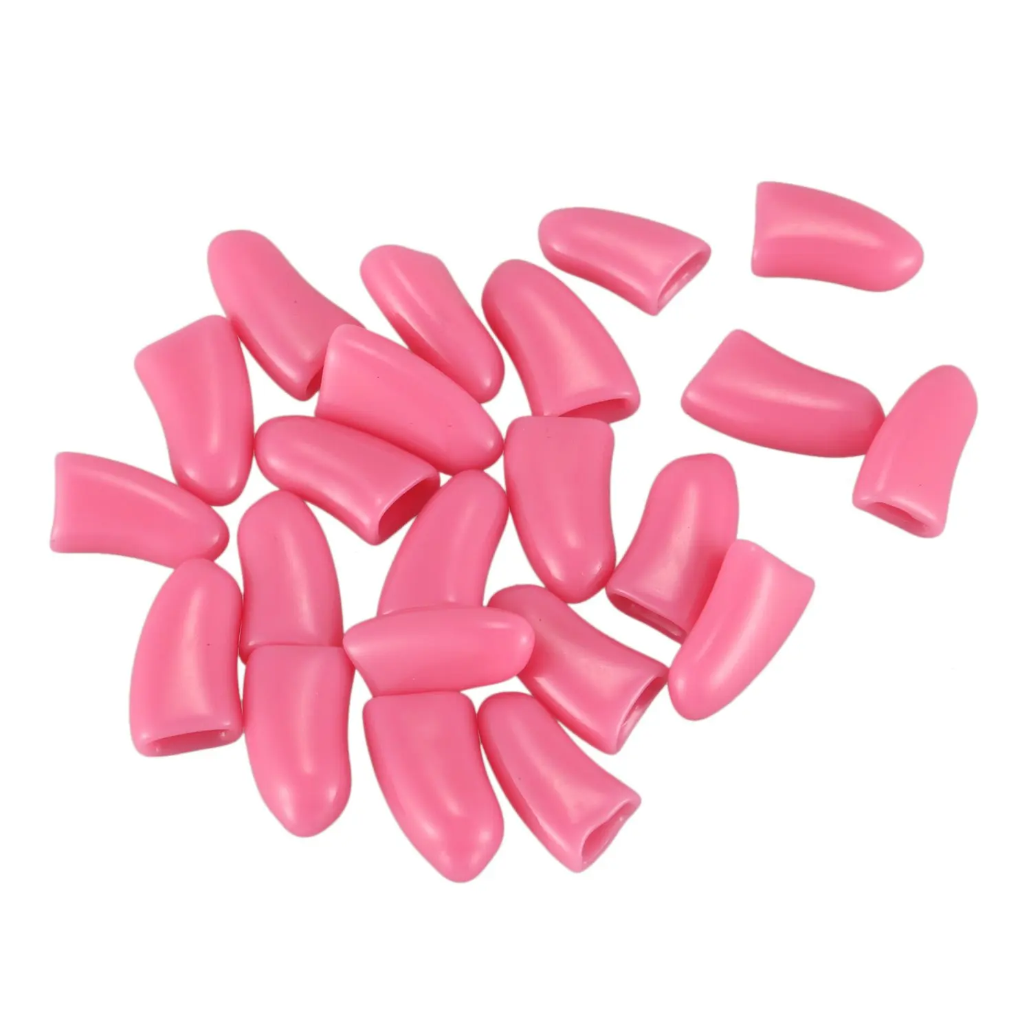 20 pcs Soft Nail Caps For Cat Pet Claw Control Paws off + Adhesive Glue -Light Pink,Size S