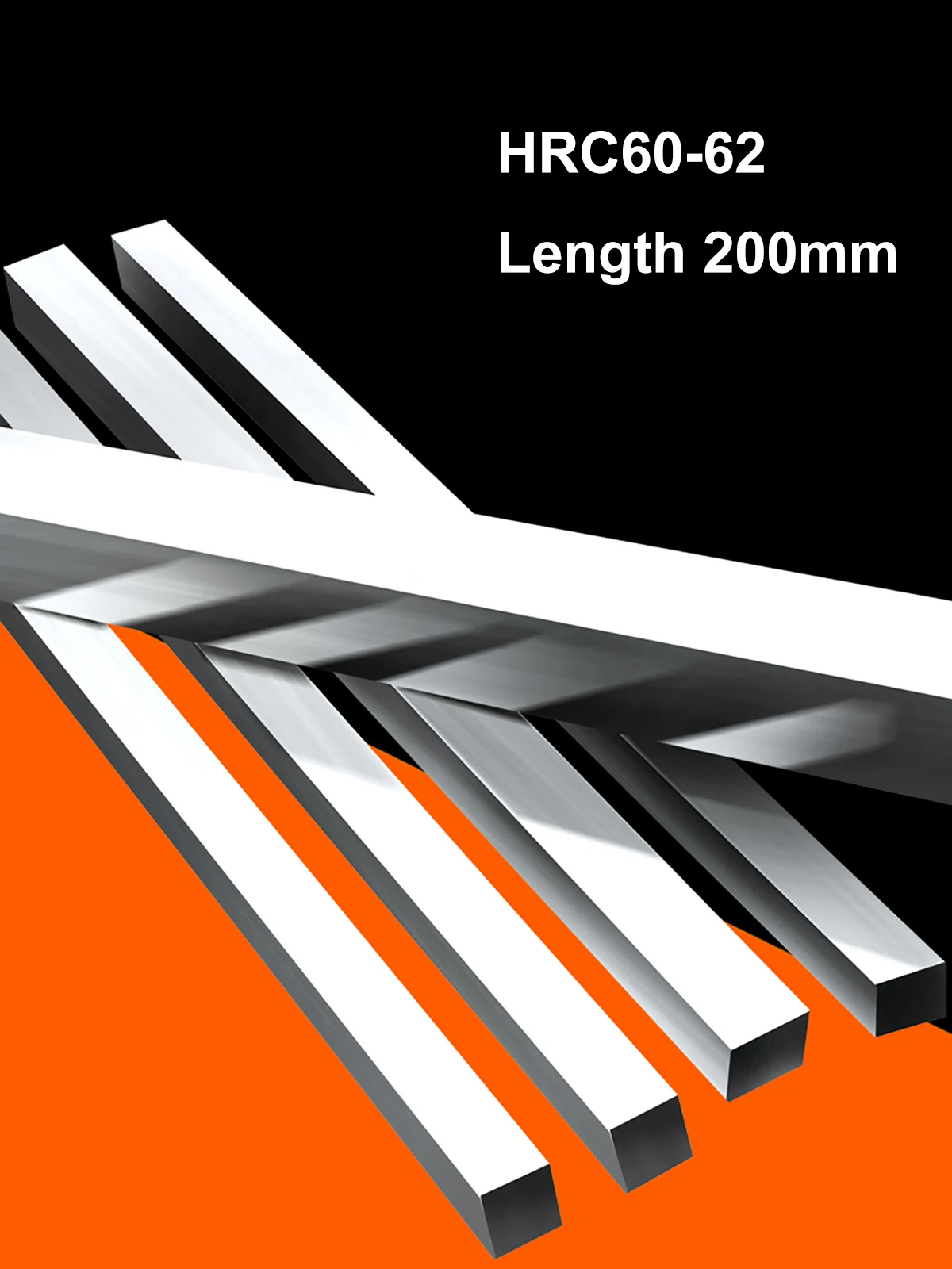 1PCS HRC60-62 HSS High Speed Steel Square Turning Tools Length 200mm White Steel Bar Blade CNC Lathe Machining Tools