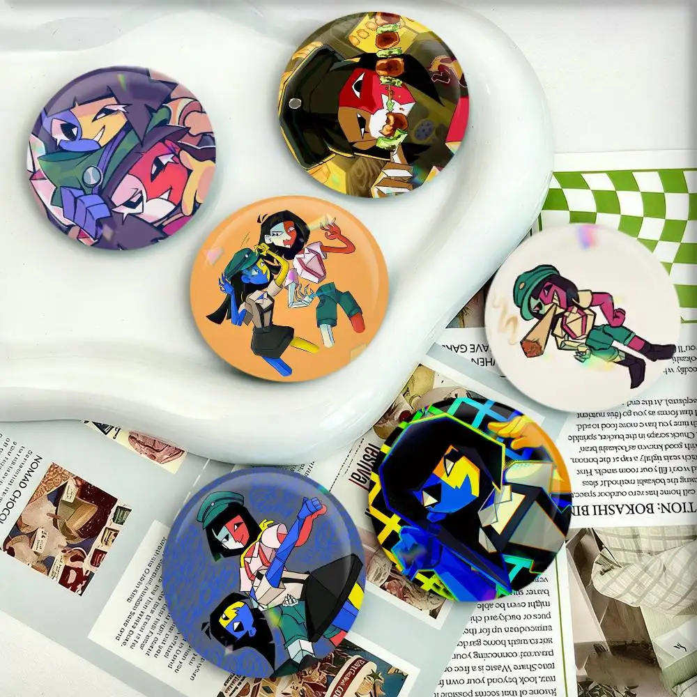 

Game ENA D-Dream BBQ Badges 25 32 44 58 75 mm Round Fans Collect Friends Gifts Brooch Souvenir