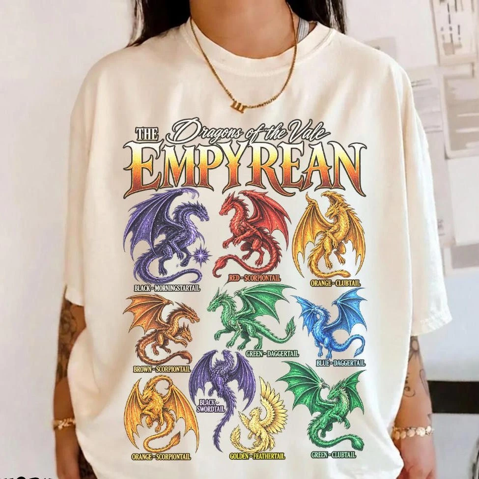 Fourth Wing Sky Dragon Shirt, Valley Dragon T-shirt, Dragon Clan T-shirt, Street Fashion Women's T-shirt