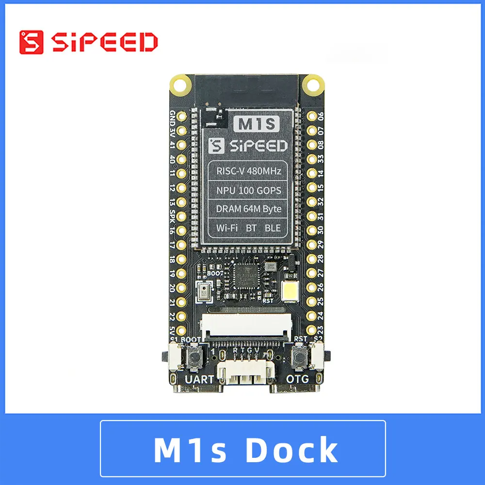 Sipeed M1s Dock AI+IoT BL808 tinyML RISC-V Linux Artificial Intelligent Development Board