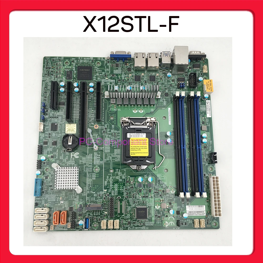 For Supermicro Server Motherboard LGA-1200 Support E-2300 Processor 10th Generation Pentium Processor X12STL-F