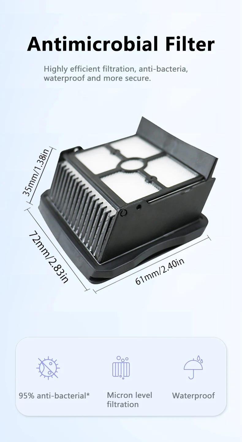 جهاز آلي لتنظيف الأرضيات مكنسة كهربائية فرشاة رئيسية مجموعة مرشح Hepa الملحقات المنزلية NARWAL S1 YJSC001 قطع الغيار