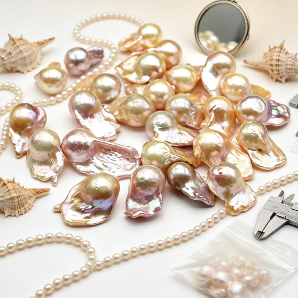 1pc 20x14mm Non-porous Pearls AAA Baroque Tail-Shaped Natural Pearl Beads for Jewelry Making DIY Necklaces Earrings Accessories