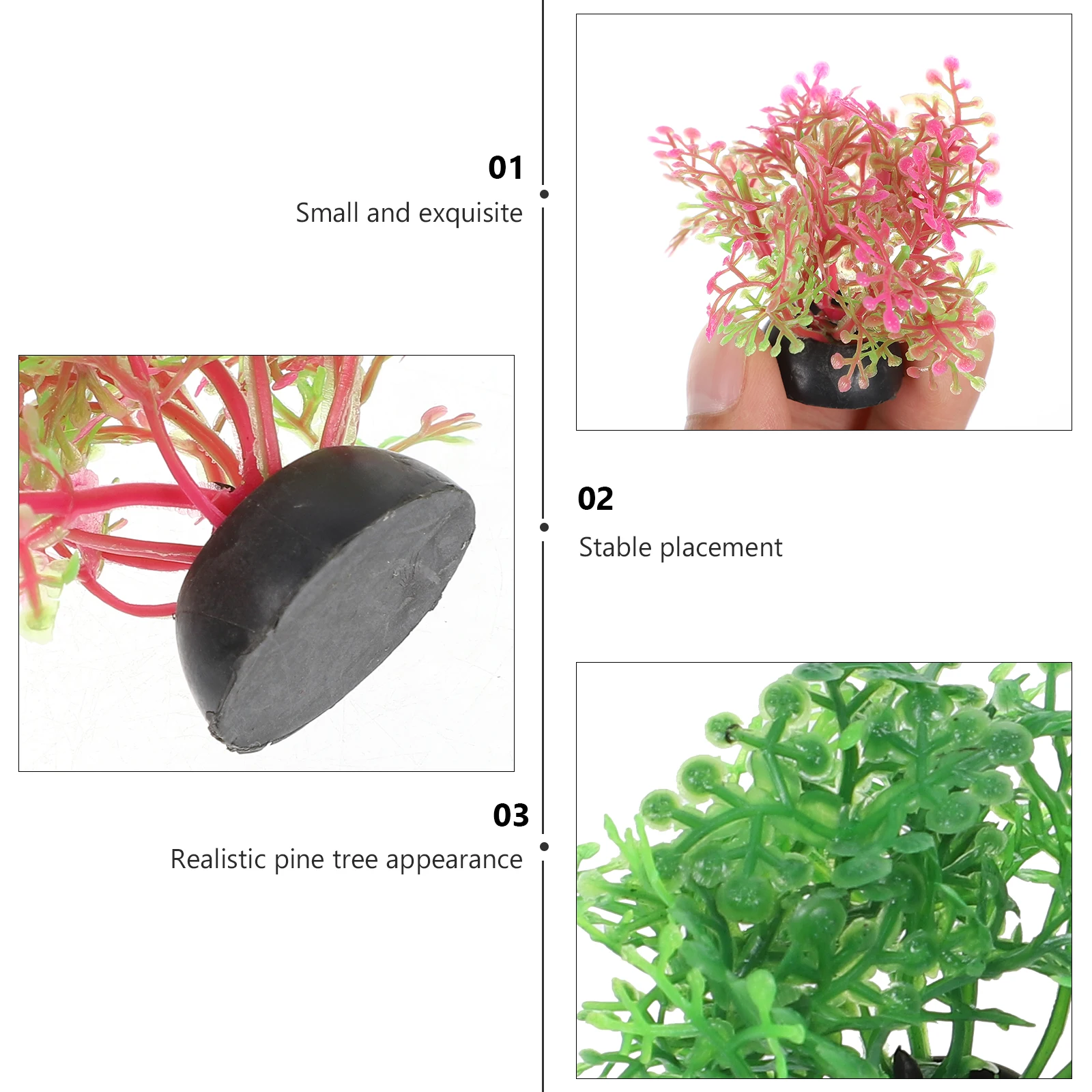 

20pcs Aquarium Plastic Water Plants Fish Tank Adornment Decorative Aquatic Supplies Simulation Plants Environment-Friendly