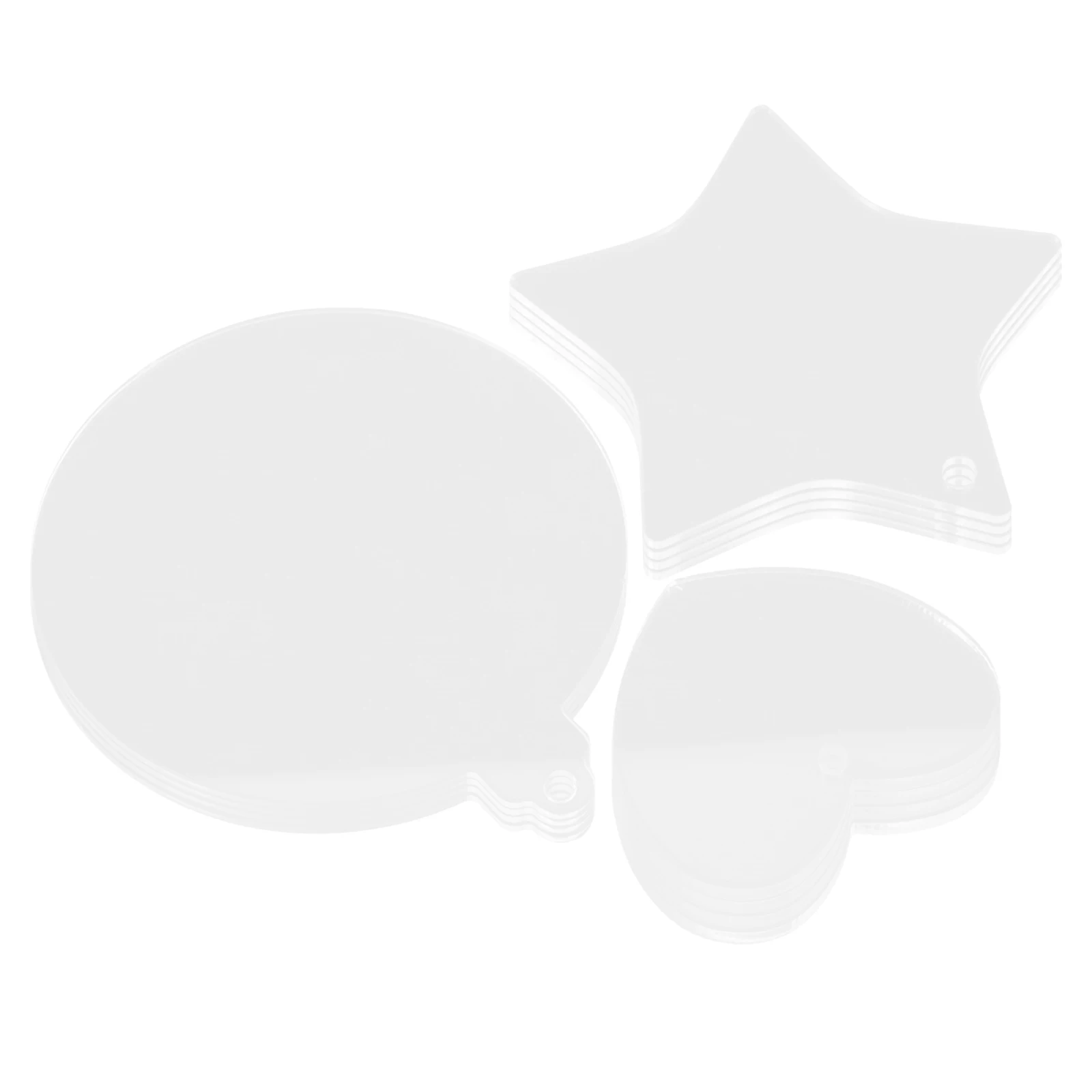 

40 Pcs Photo Pendant Transparent Blank Acrylic naments Christmas Tree Hanging Craft DIY Decorations Festive Accessories