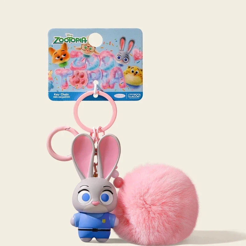 Zootopia أرنب ضابط الشرطة جودي كرة صوفية دمية حقيبة قلادة على ظهره شماعات المفاتيح هدية عيد الميلاد