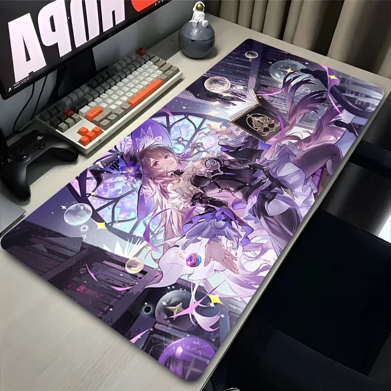 Mouse Pads Laptop Anime Game Honkai Star Rail Keyboard Pad PC Gaming Accessories Desk Mouse Mat Cute Magic Girl Herta Mousepad
