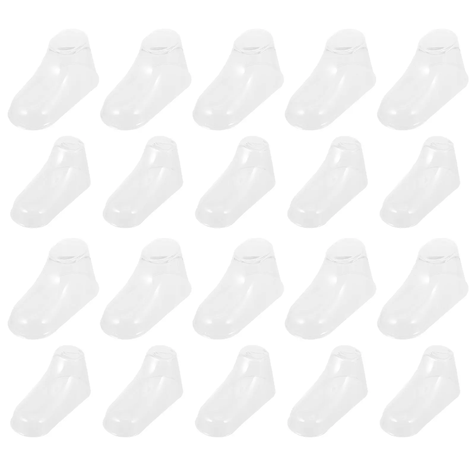 

40Pcs Clear Baby Steps Shoe Mold Display Stand Toddler Socks Holder Baby Walking Shoe Form Shoes Display Stand