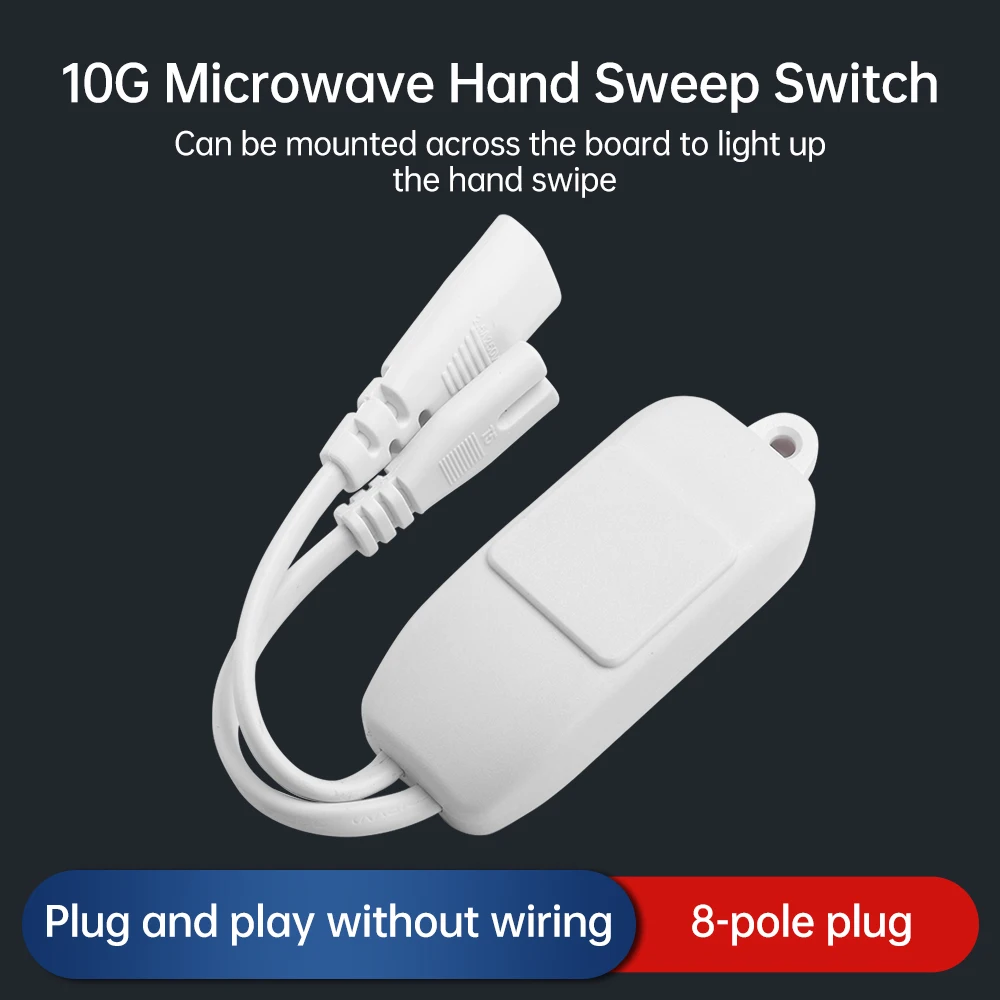10G Hand Sweep Sensor Switch 5.8G Microwave Radar Switch Human Presence Sensor Body Induction On Off for For LED Strip Light