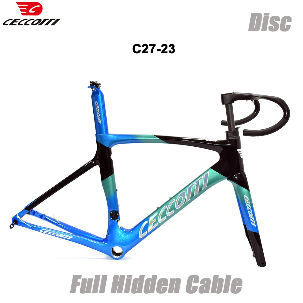 CECCOTTI 2025 New RF27 Carbon Road Bike Frame Disc Brake Full Hidden Cable Laser logo Lightweight Road Bicycle Frameset
