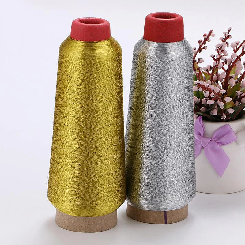 3600M/Roll Polyester Metallic Cross Stitch Silk Yarn Colorful Gold Silver Embroidery Machine Threads Spools Sewing Woven Line