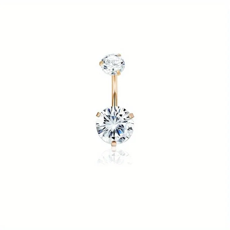 Gold Plated Belly Button Ring, Classic Navel Jewelry