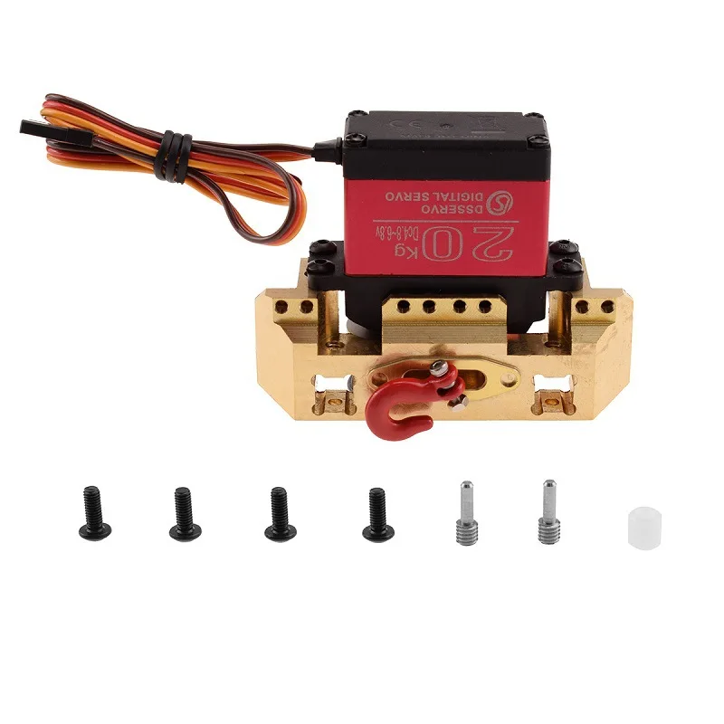 Aluminum Multifunctional Front Bumper Mount Servo Winch Brass Mount for 1/10 RC Crawler Traxxas TRX-4 Upgrade Parts