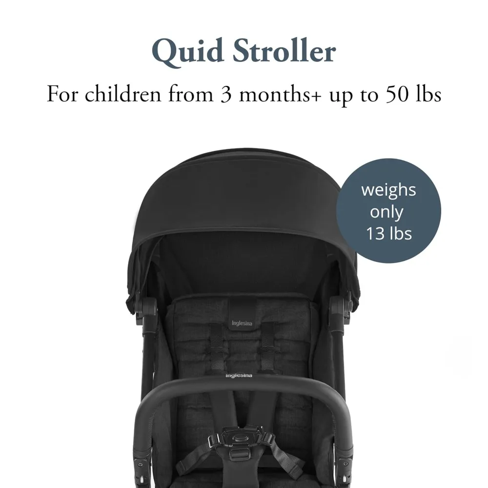 Onyx Black  Compact, Airplane Travel Stroller for Babies & Toddlers 3 Months to 50 lbs  Lightweight  Easy to Open  BPA Free