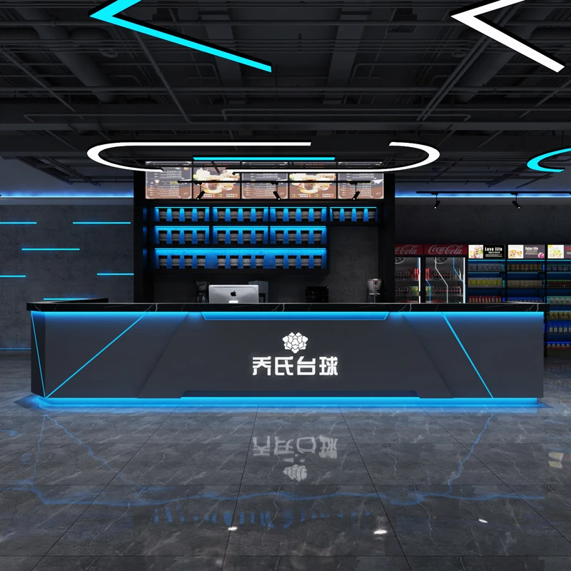 

Elegant Modern Reception Desks Contemporary Business Salon Hotel Supermarkets Reception Desks Register Tavolo Cassa Furniture