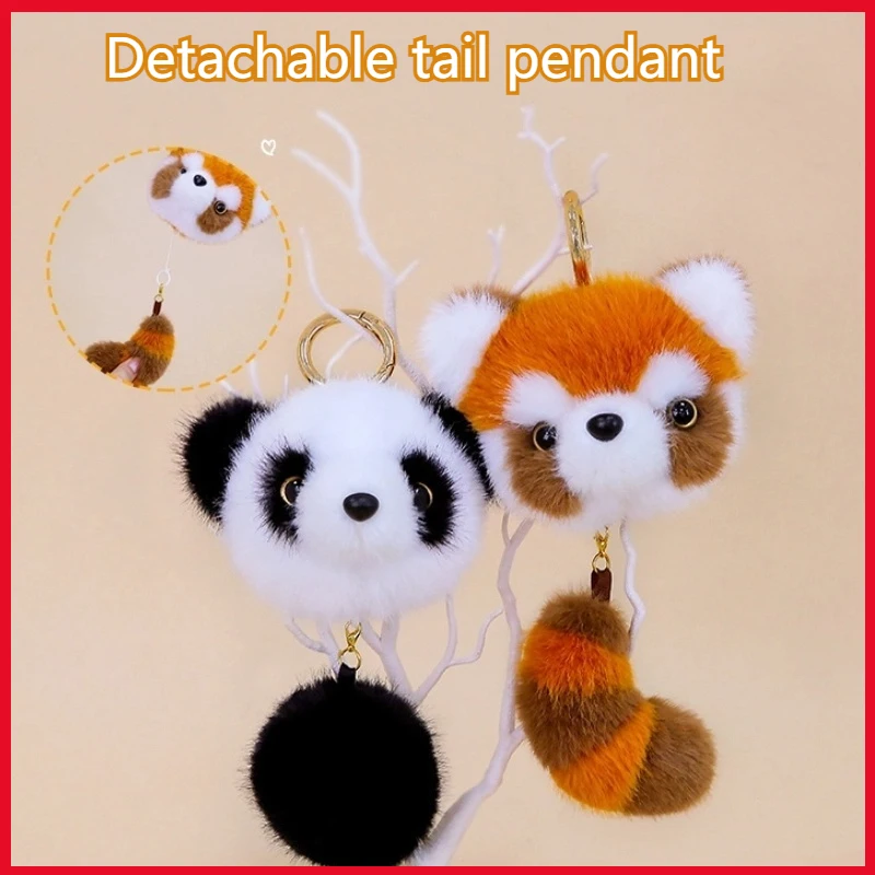 

Новый милый плюшевый брелок с изображением маленькой панды для девочек, подвеска на рюкзак для мальчиков, автомобильный кулон, украшение для куклы, подарок на Рождество и день рождения