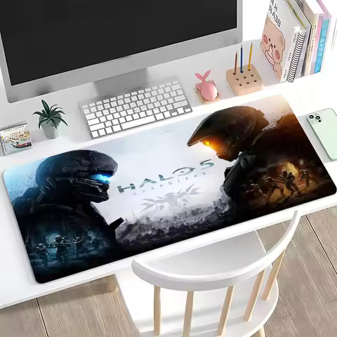 Halo Soldier C-Captain Mousepad Game Large Anti-Slip Mouse Pad Stitched Edges Mat Durable Desk Laptop Gaming​ Keyboard Pad XXL