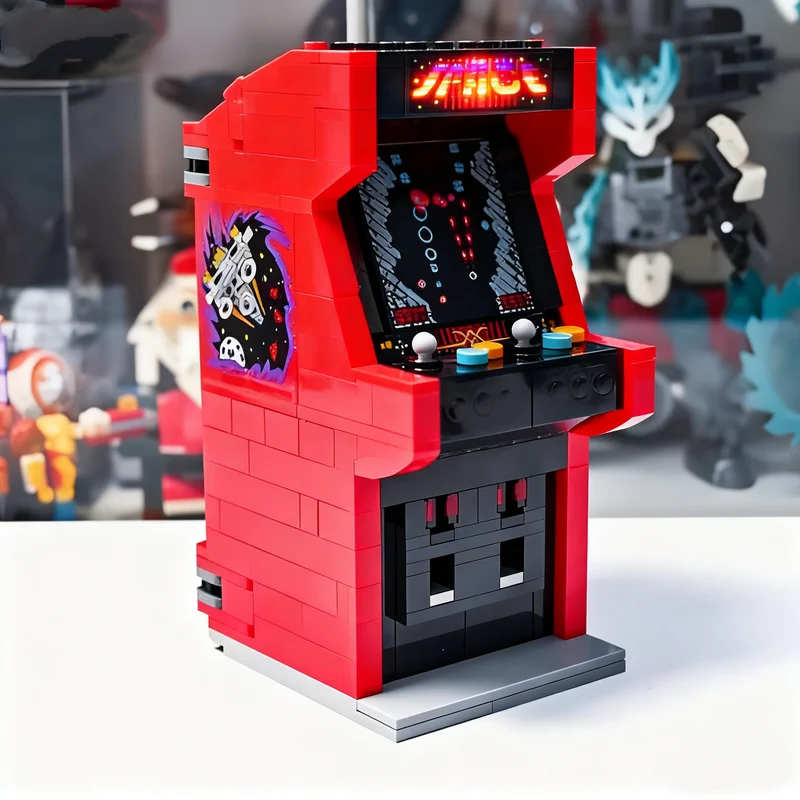 

В наличии, новинка, подходит 40805, аркадная игровая консоль-сюрприз, строительные блоки, модель кирпича, орнамент, подарки на день рождения, Рождество, домашний декор