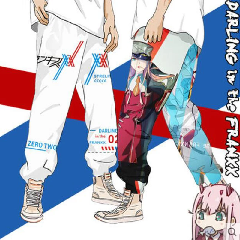 Darling In The Franxx 3D Joggers Pants Hip Hop Trousers Kpop Fashion Casual High Quality ZERO TWO Funny Pants for Men and Women