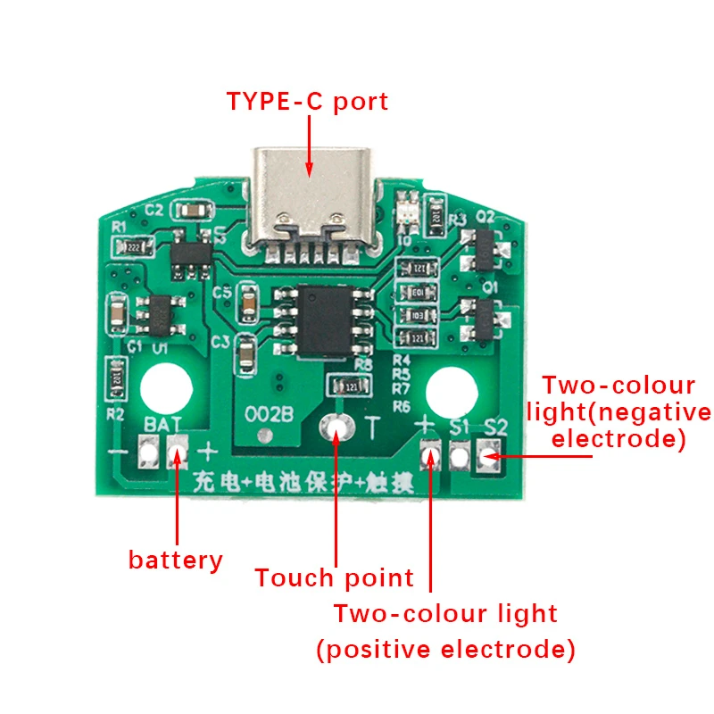 1/5/10PCS 8W Type-C Table Lamp Circuit Board USB Charging Three Gear Stepless Dimming Led Touch Small Night Lamp Control Module