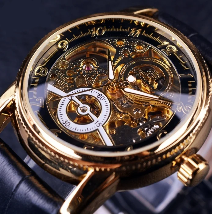 Men\'s Fashion Leisure Hollow Automatic Mechanical Watch Business Large Dial Multi Functional Leisure Mechanical Watch