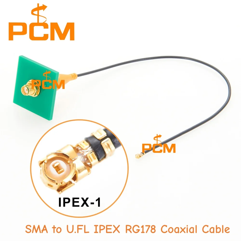 SMA Female to IPEX Gen 1 RG178 Pigtail Cable Panel Mount 50 Ohm RF Coaxial Antenna Cable for WiFi GPS Wireless Communication