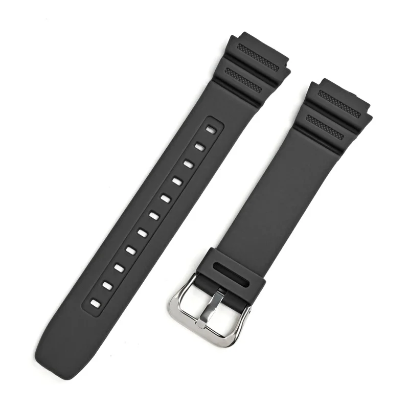 18mm TPU Watch Strap Convex interface Band For Casio AE-1200/1300 W-218H W-S210 W-800H F-108 MRW-200H Watch Straps Accessories