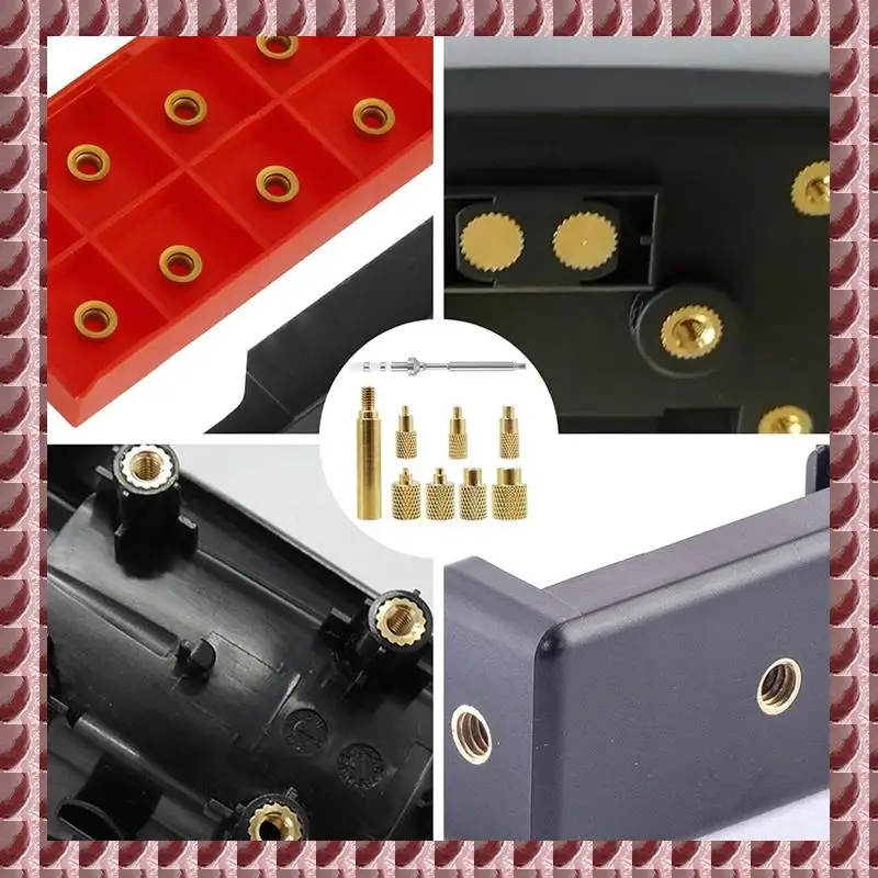 

A95G Heat Set Insert Tool M2/M3/M4/M5/M6/M7/M8 Heat Set Insert Tip Kit TS100 Brass Soldering Iron Tip Set