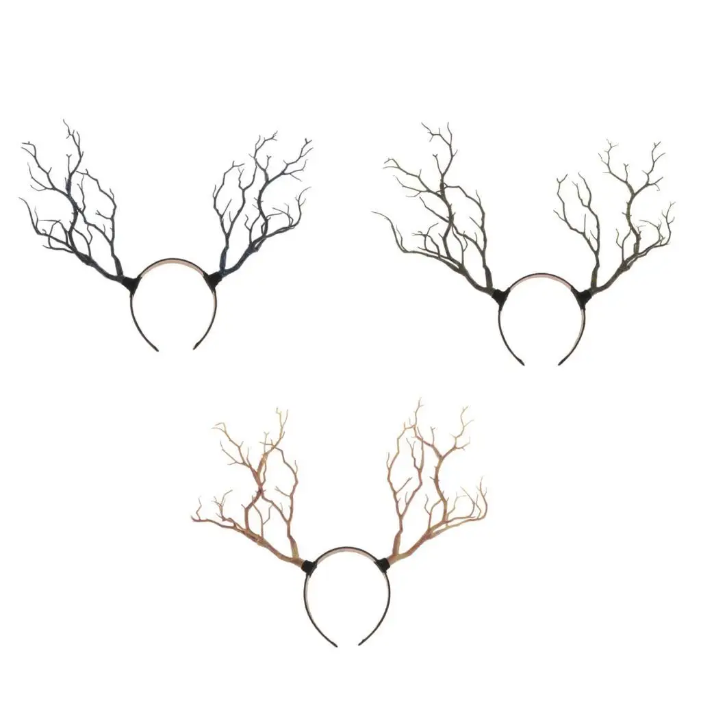 Gothic Antlers Deer Headband Hairdress Party Birthday Gift Cosplay