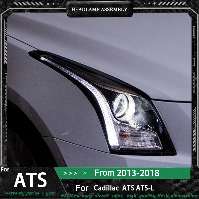

Фара в сборе для Cadillac ATSL 2014-2018 ATS, модификация с высококачественными светодиодными линзами дневных ходовых огней, ксеноновая фара