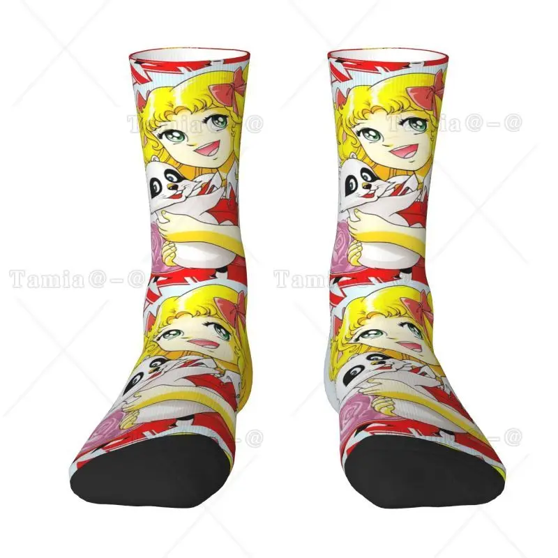 

Custom Anime Candy Candy Men's Crew Socks Unisex Fun 3D Printed Japan Cartoon Girl Dress Socks
