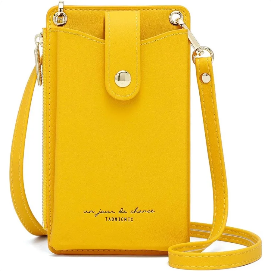 

Womens Cellphone Crossbody Bag Small Light Leather Shoulder Purse Handbag Card Wallet Lanyard Case Girls Satchel Pouch