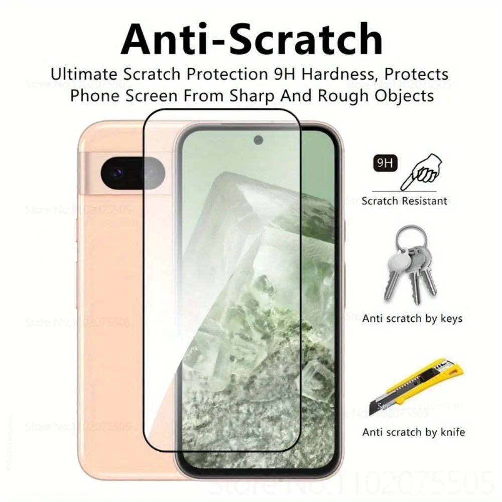 4Pack Full Coverage 9D Tempered Glass Protectors for Google Pixel 6 Pro/6a/5a/4a/3a/4 XL/3 XL/Pixel 9 Pro/8 7 Pro/7a/8a/9a Films - view 2