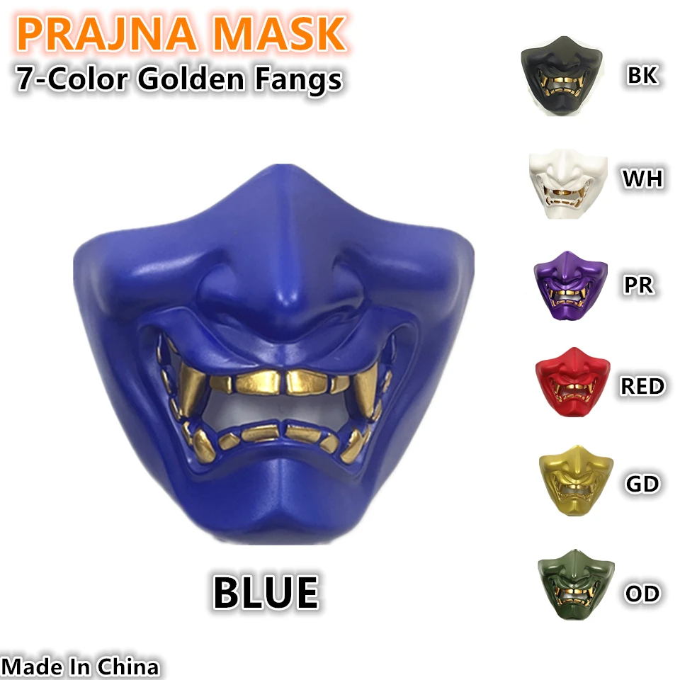 

Маска FMA Prajna Demon — 7-цветные золотые клыки, дышащий ABS, регулируемый ‌ Резинка ‌ Крючок и петля ‌ Ремешок для косплея/Хэллоуина