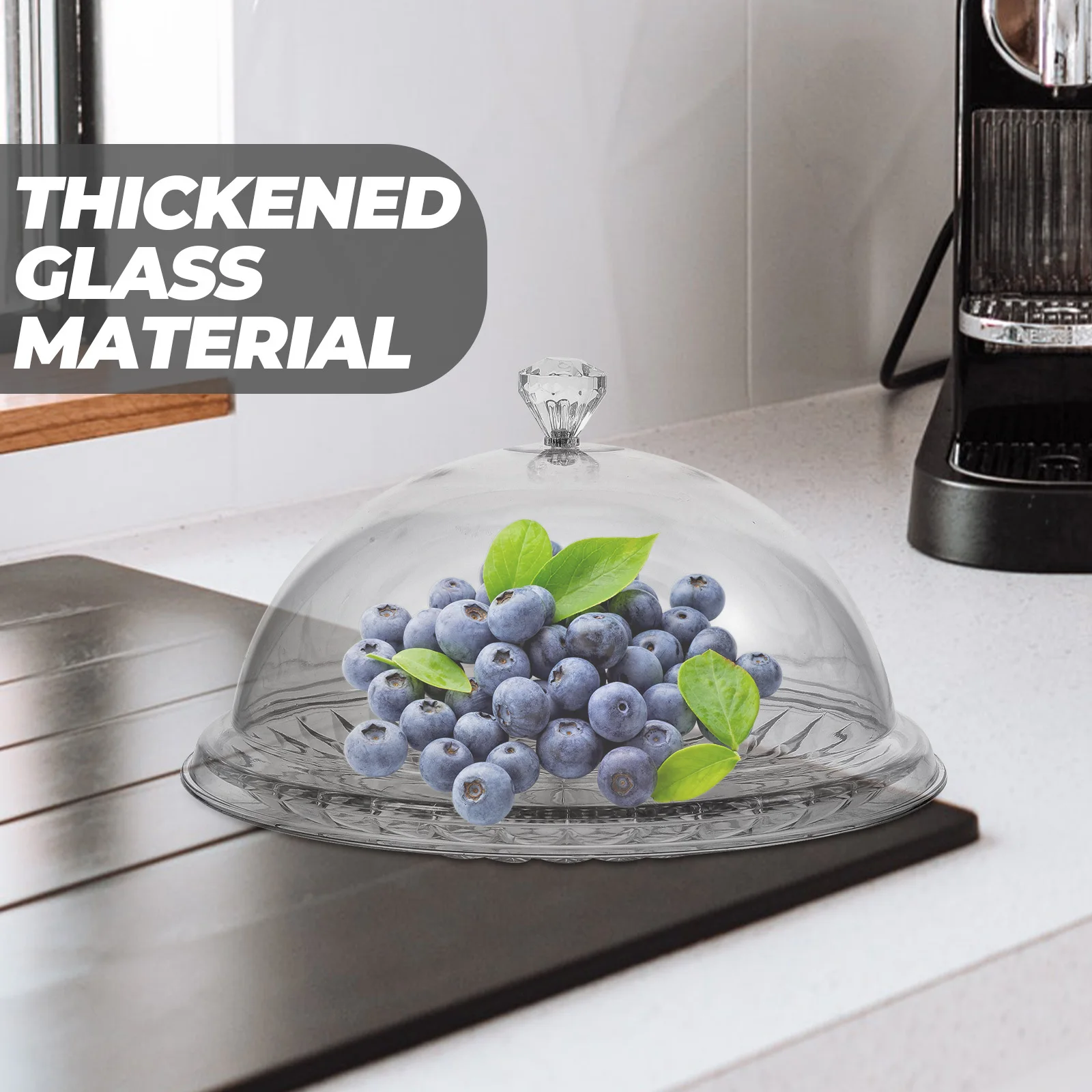 حامل عرض الكيك مع غطاء شفاف لصينية تقديم الوجبات الخفيفة للحفلات وديكور الزفاف ومواد الحيوانات الأليفة وأجواء أنيقة