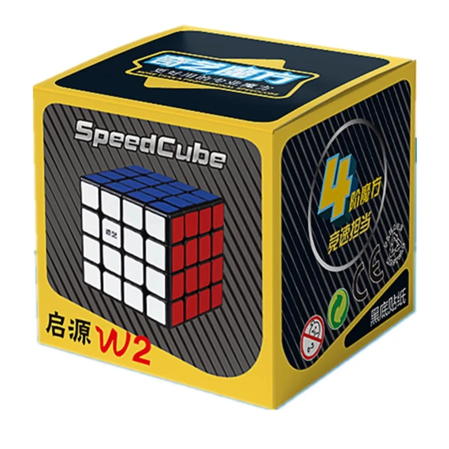 Qiyi Qiyuan W2 4x4 ブラック ステッカー バージョン マジック キューブ QY SpeedCube 4x4x4