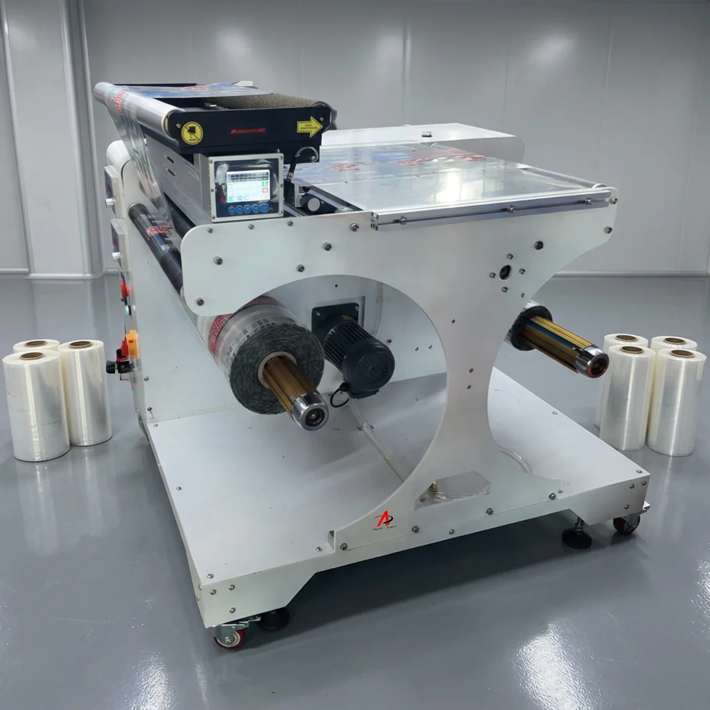 Automatic Rewinding Machine for Film Roll to Roll Stretch  Film Rewinder Machine