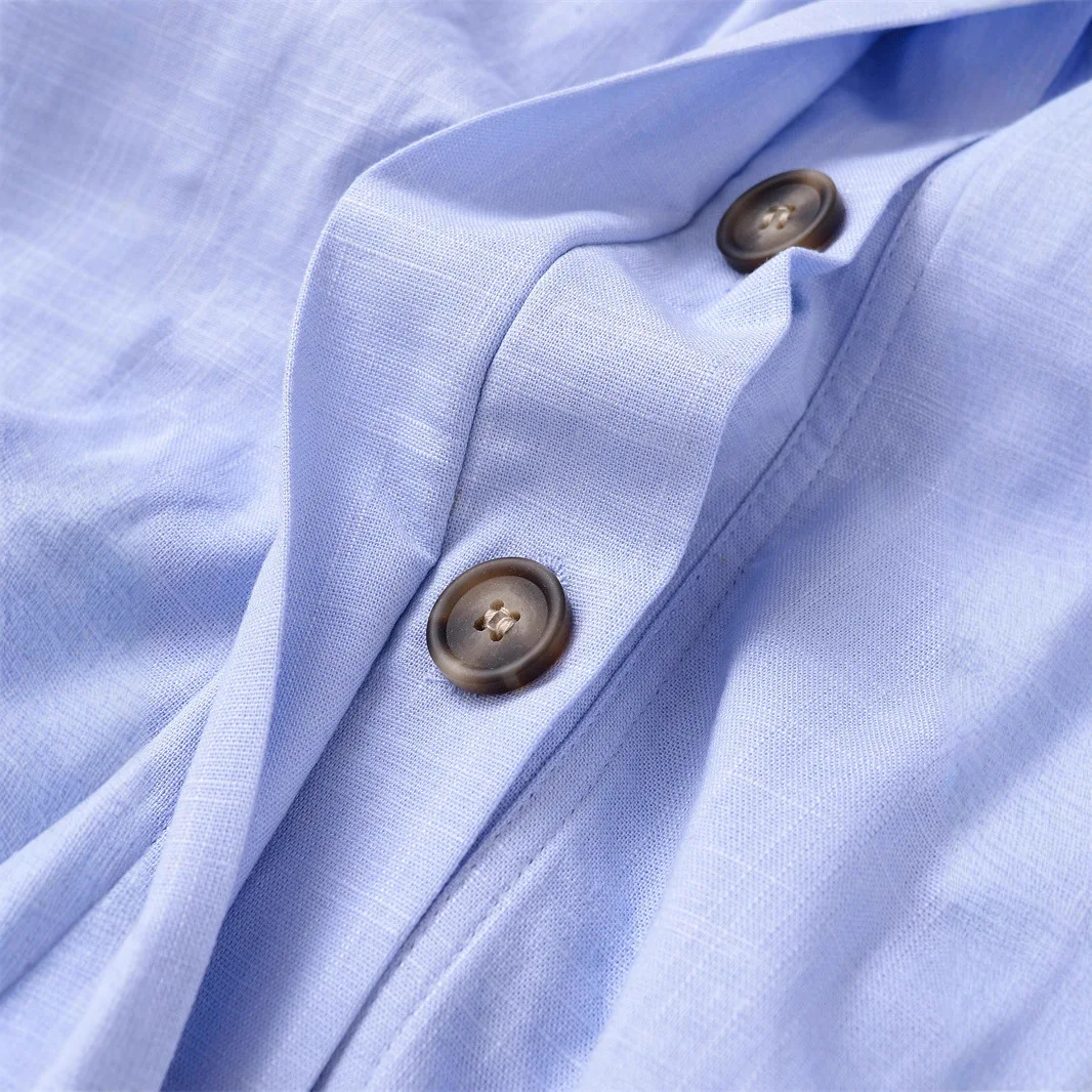 Autumn New Stylish Simple Linen Long-sleeved Pilot Jacket
