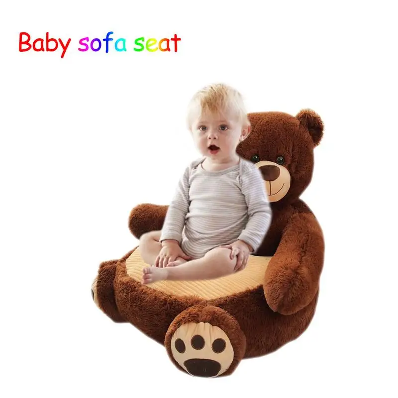 Canapé Doux et Confortable en Peluche avec Dossier pour Enfant, Chaise d'Niken Forme d'Ours Rick pour Famille